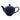 16.9 ounce English Garden Teapot Glossy Navy Blue
