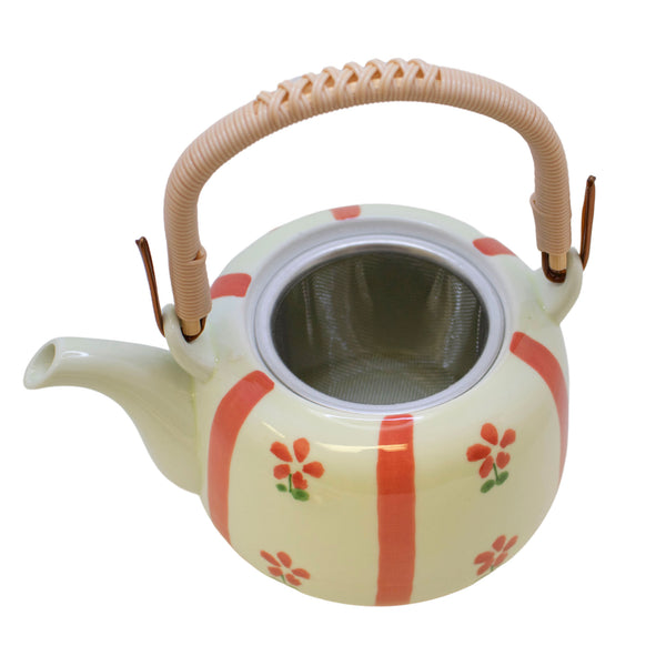 Peach Petals Teapot Japanese Dobin