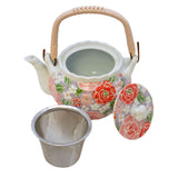 Pink Bouquet Dobin Japanese teapot with infuser basket
