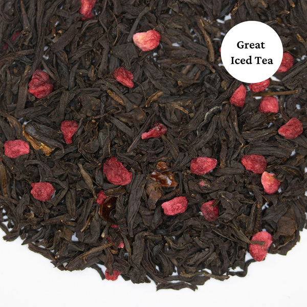 Loose leaf Wild Raspberry black tea blend