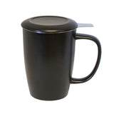 16 oz Matte Black Tea Time Infuser Mug