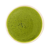 Prepared cup of Hourglass Matcha powdered green tea