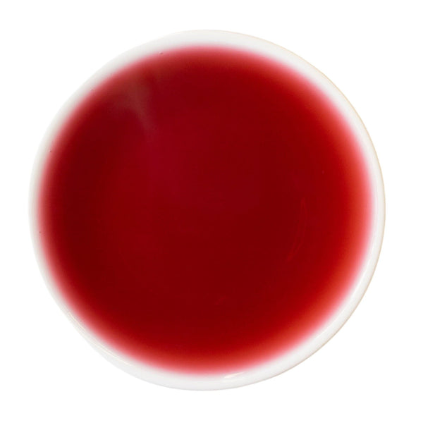 Steeped cup Hibiscus herbal tea